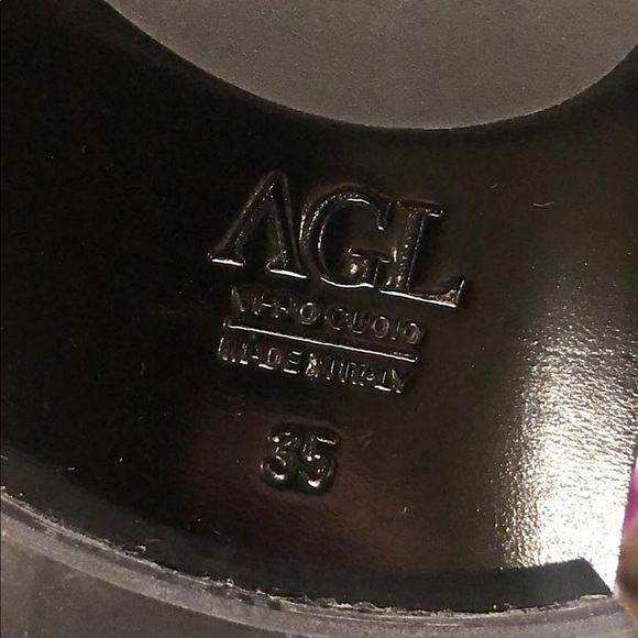 Black leather agl flats, extremely comfortable, made in italy - Picture 4 of 5